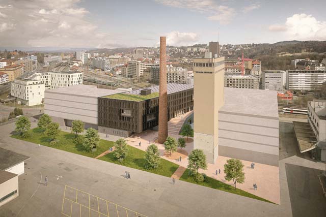 Rendu de Blufactory à Fribourg, projet réalisé par BBA Archipole SA